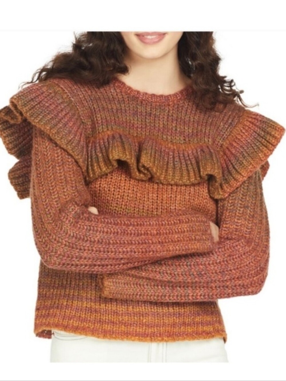 NWT $425  LoveShackFancy  Yumi Pullover Sweater In Russi Color